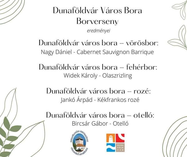 Dunaföldvár Város Bora díjazottjai - 2023.